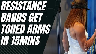 HOW TO GET TONED ARMS IN 15mins with this Resistance Band Workout [upl. by Elise663]