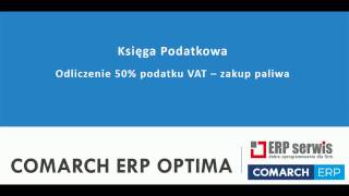 Odliczenie podatku VAT  Comarch ERP Optima [upl. by Ynaffik]