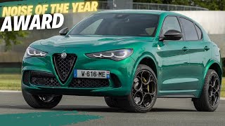 Alfa Romeo Stelvio Quadrifoglio Wins Top Gears Noise Award [upl. by Aimik594]