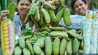 Wow Making Healthy Smoothie Beng Afzelia Xylocarpa Fruit Recipe  Fresh Natural Tasty Food [upl. by Otilesoj]