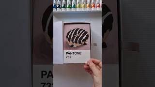 Chocolate Donut 🍩 Pantone Card Painting Challenge Day 72100 [upl. by Hartzke778]