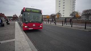 Sweden Stockholm ride with bus No 583 from Märsta to Arlanda 4X escalator 1X elevator [upl. by Els]