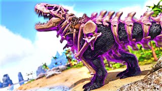 FINALLY Taming the ALMIGHTY SKELETONIZED TREX  ARK MEGA Modded 31 [upl. by Nonnek]