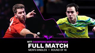 FULL MATCH  Patrick Franziska vs Hugo Calderano  MS R16  WTTMontpellier 2024 [upl. by Ahsekel]