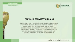 Portfolio Committee on Police 09 October 2024 [upl. by Rooke]