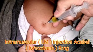 IM Intramuscular Arm injection Push Acabel 8mg Acabel injection [upl. by Anastasio]