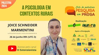 A psicologia em contextos rurais [upl. by Yekciv]