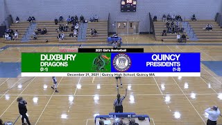 QATV Sports Duxbury at Quincy Girls Basketball 12212021 [upl. by Ielirol]