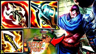 YASUO TOP Q LITERALLY HITS LIKE A TRUCK MY 1 FAVORITE BUILD  S13 Yasuo TOP Gameplay Guide [upl. by Nuhsed]