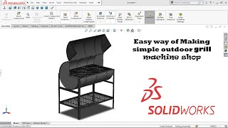 How to make outdoor grill machine shop in Solidworks [upl. by Larred]