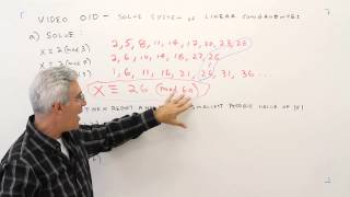 O10Solving Systems of Linear Congruences [upl. by Nirehtac]