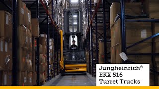 Jungheinrich® EKX 516 Turret Truck  SemiAutomation with Warehouse Navigation [upl. by Ennirroc]