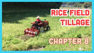 【 Rice field 】 TILLAGE Yanmar tractor F195 JAPAN Chapter8 [upl. by Lawson]