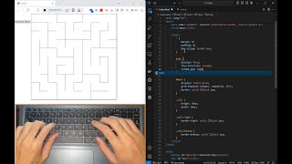 Live Coding a Maze Generator using Javascript HTML amp CSS no talking ASMR [upl. by Arimahs477]