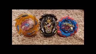 Beyblade Burst Battle Demise Hyperion H6 Vs Prime Apocalypse A5 Vs Mirage Helios H6 [upl. by Nairoc]