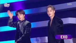 EXO 엑소 opening 2018 SBS 가요대전 Gayo Daejeon [upl. by Ehud700]