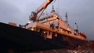 Loading of Maple Cable System Onboard IT Intrepid [upl. by Amsed]