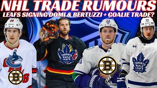 NHL Trade Rumours  Leafs Goalie Trade Necas to Canucks or Bruins Jets Hire Arniel amp UFA Rumours [upl. by Kcirredal]