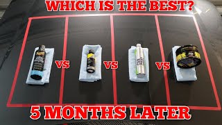 Whats The Best 5 Month Update Gyeon Can Coat v Meguiars Hybrid Coating v Carpro Lite v Fusso Coat [upl. by Eniluqaj856]