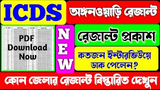 ICDS অঙ্গনওয়াড়ি রেজাল্ট প্রকাশICDS Recruitment 2024ICDS Result OutIICDS Anganwadi Vacancy 2024 [upl. by Yenot]