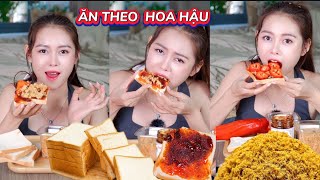 Ăn Thử Bánh Mì Sa Tế Chà Bông Thái Lan Hoa Hậu Thuỳ Tiên MÊ MẨN [upl. by Leimad]