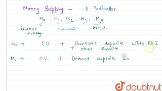 Money supply refers to  CLASS 12  MONEY  ECONOMICS  Doubtnut [upl. by Senilec]