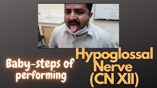 Testing for Hypoglossal Nerve CN XII 2nd Prof MBBS Physiology Practical English Urdu Hindi [upl. by Curnin]