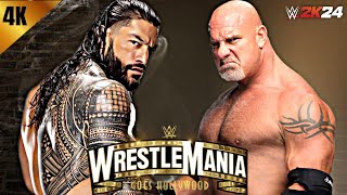 ROMAN REIGNS VS GOLDBERG WWE CHAMPIONSHIP  WWE 2K24  HELAMBU GAMING [upl. by Ondrea]