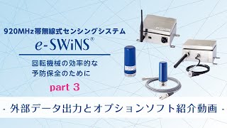 920MHz帯無線式センシングシステム『eSWiNS®』外部データ出力とオプションソフト紹介動画 [upl. by Bocock]