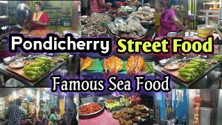 Street Food in Pondicherry  Street Food  Sea Food  Indian Street Food  South Indian food food [upl. by Slack]