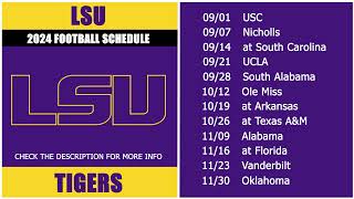 2024 LSU Tigers Football Schedule [upl. by Lauzon813]