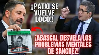 ABASCAL DESQUICIA a PATXI LÓPEZ 🔥¡AL DESTAPAR LOS TRASTORNOS MENTALES DE SÁNCHEZ EN LA INVESTIDURA🔥 [upl. by Susette]