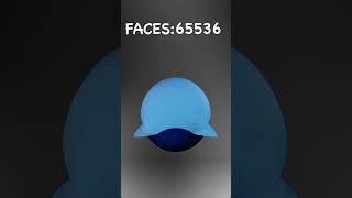 4000 vs 65500 faces 3danimation blender odlysatisfying satisfying [upl. by Ocker]