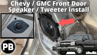 1999  2006 Chevy  GMC Front Door Speaker Install [upl. by Auqenes672]