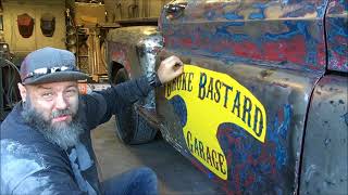 How to lettering on your doors the easy way on your Rat rod or Hotrod [upl. by Craven498]