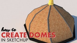 How to Create Domes in Sketchup [upl. by Ranger107]