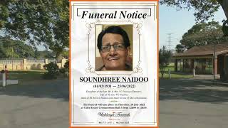 Funeral service of the late Soundhree Naidoo [upl. by Renick152]