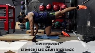 How To Fire Hydrant to Straight Leg Glute Kickback [upl. by Adnoloy]