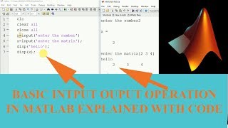 Matlab basic input output [upl. by Sikata]