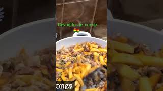 Revuelto de carne 🇧🇴 cocina receta arroz riquisimo sabroso food recien delicioso carne [upl. by Ymmak]