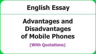 Simple Advantage and Disadvantage of Mobile 📲📲 Write on advantage and Disadvantage of Mobile Phone [upl. by Cindee]