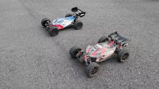 Arrma Typhon 6s BLX VS Arrma Typhon 6s TLR Tuned street race [upl. by Ahsen761]