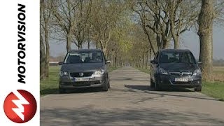 Opel Zafira vs VW Touran [upl. by Ubald]