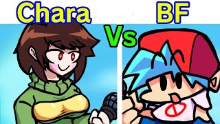 Friday Night Funkin Vs Fanon Chara  Cutscenes FNF ModHard Megalo Strike Back BFUndertale [upl. by Yann853]