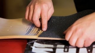 How to Adhere Grip Tape  Custom Skateboard [upl. by Ettevol]