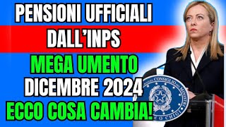 Dicembre da Ricordare Aumenti e Bonus in Arrivo per le Pensioni 💰 Scopri le Sorprese del Cedolino [upl. by Aidahs329]