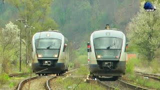 Trenuri CFR Calatori Trains in Defileul Crisului Repedes Canyon Spring Edition  14 April 2017 [upl. by Aisetra54]