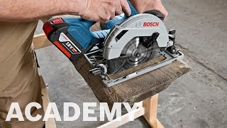 Bosch academy Batteridrevet sirkelsag GKS 18V 57 G [upl. by Bijan386]