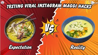 Testing Out Viral Instagram Maggi Hacks  I Rated Maggi Recipes Sent By My Subscribers  Maggi Hacks [upl. by Eillam]