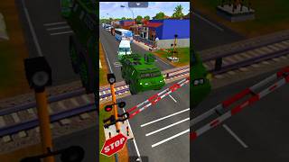 shortsking railway signal crossing bussimulatorindonesia trendingshorts traffic accidentcar [upl. by Julee]